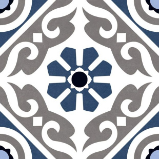Керамогранит Laparet Kingstone Blue голубой матовый карвинг (19,6х19,6)
